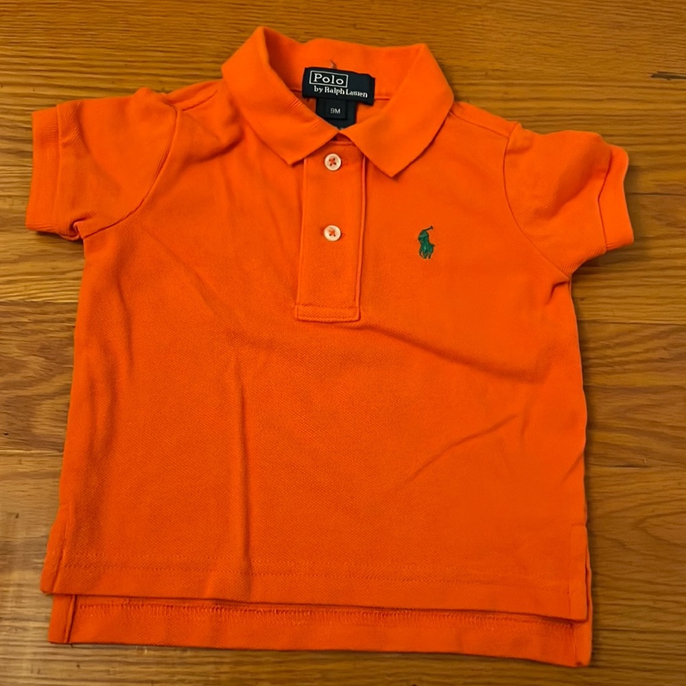 Orange polo shirt